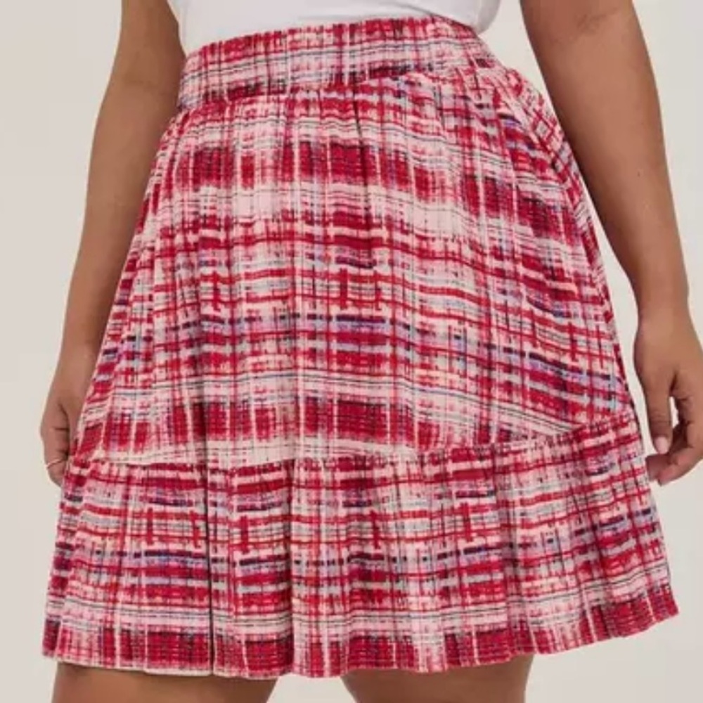 Torrid - NWT - Pink & Red Mini Lenny Tiered Circle Skirt